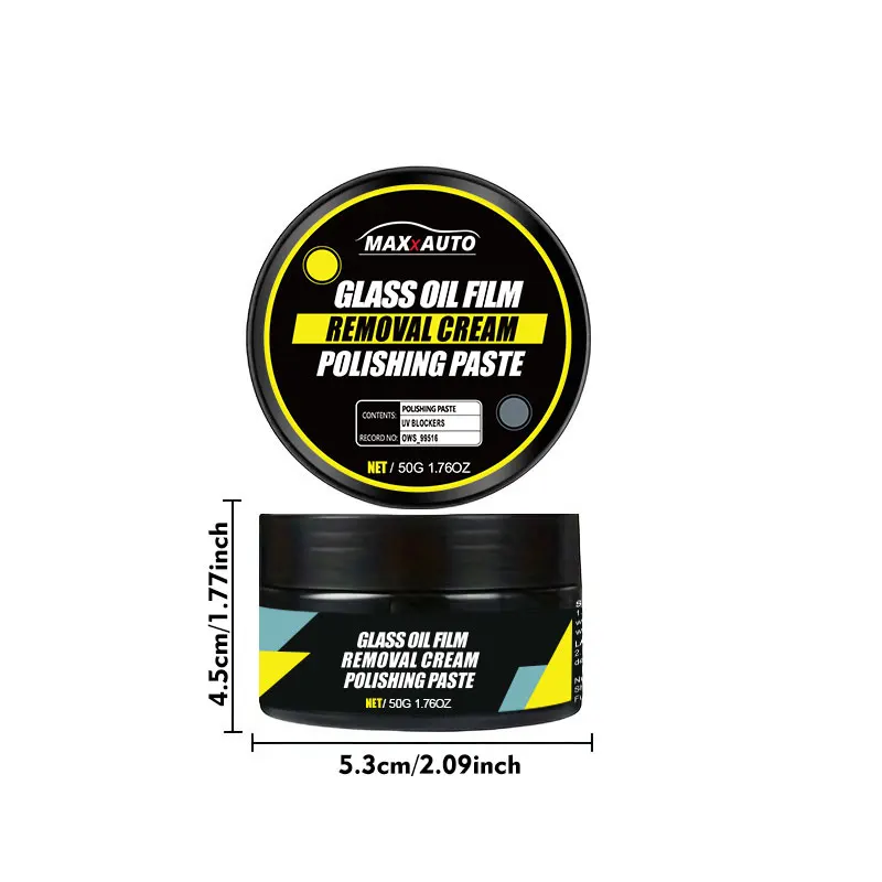 Bathroom Kitchen Glass Polishing Paste Windshield Oil Film & Water Stains Removal Water Repellent Anti Rain Polish Cleaning Kit