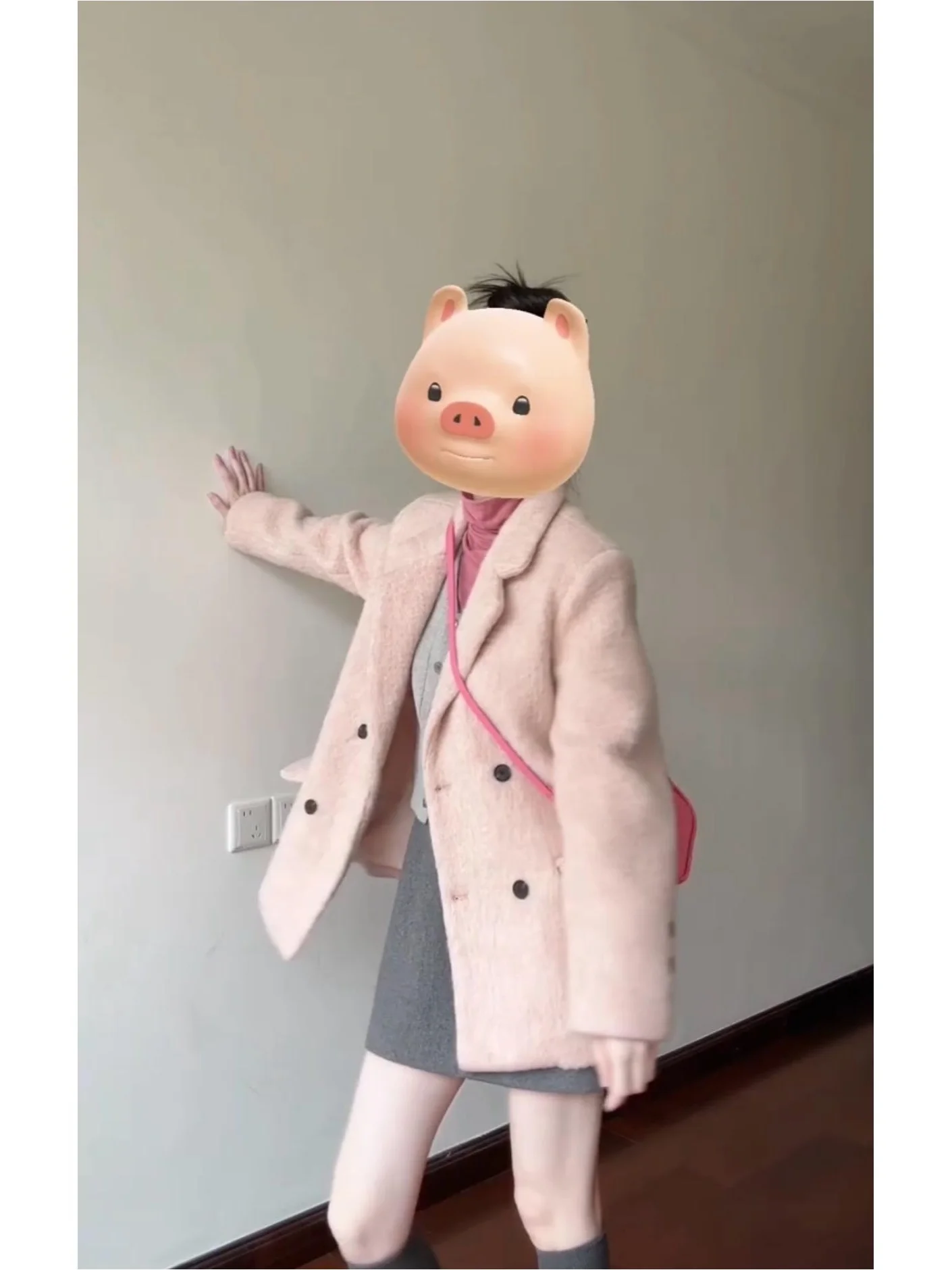 엘리 플러스 사이즈 가을 겨울 한국 스타일 여성 정장 하이 칼라 슬림핏 베스트 또는 스커트 4종 세트