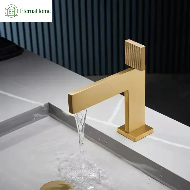 Basin Faucets Ultra-thin Gray/Gold/Black/Chrome Hot & Cold Water Mixer Faucet Sink Copper Taps Bathroom Decoration Accessories