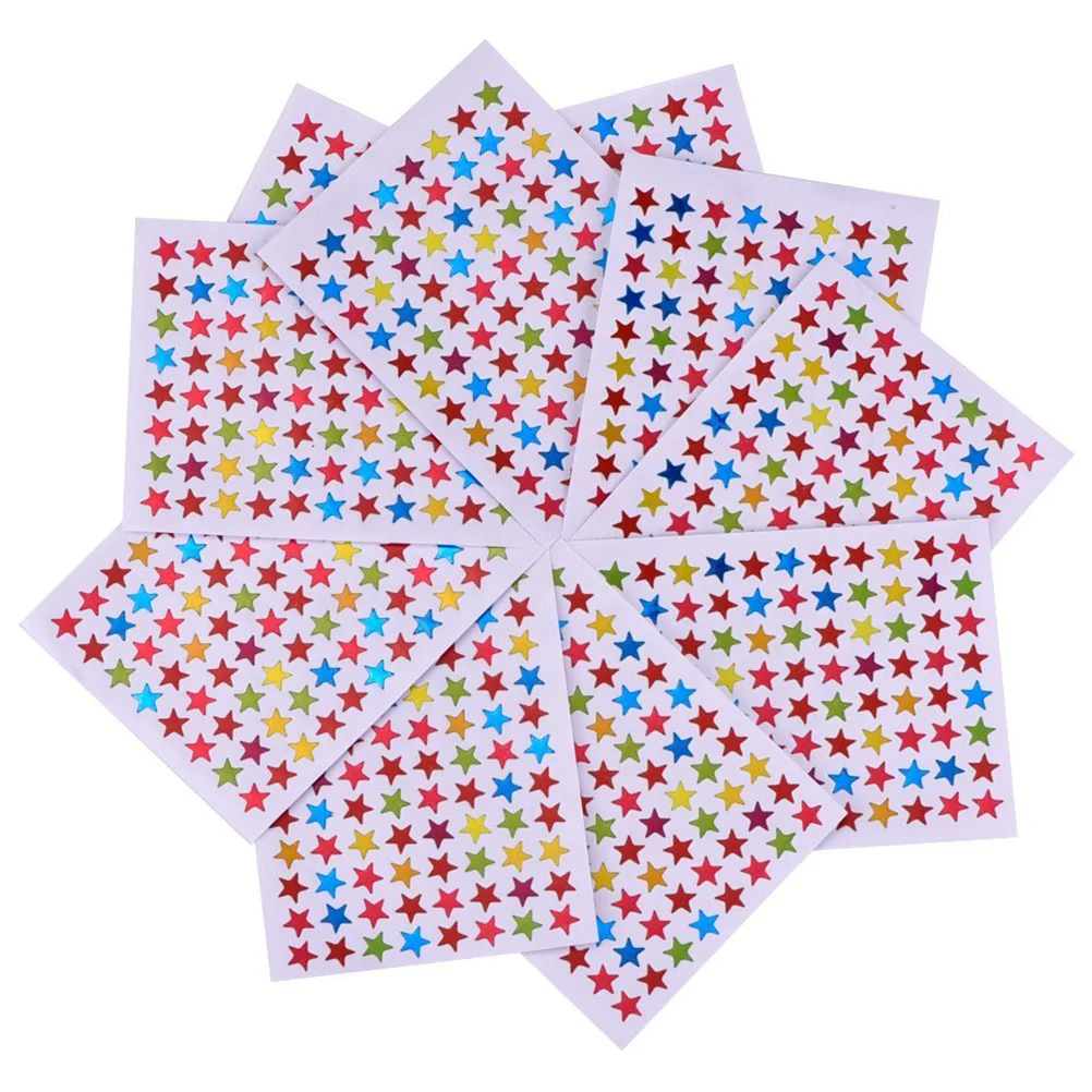 10Pcs Reward Stickers for Incentive Charts Classroom Home Office Use Adhesive Mini Sticker Sheets
