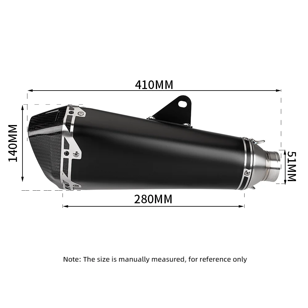 Zx10r MT07 XSR900 mt10 High - Efficiency muffler exhaust motorcycle Pipe For YAMAHA R7 R1 R3 Mt03 zx6r z900，Universal 51MM