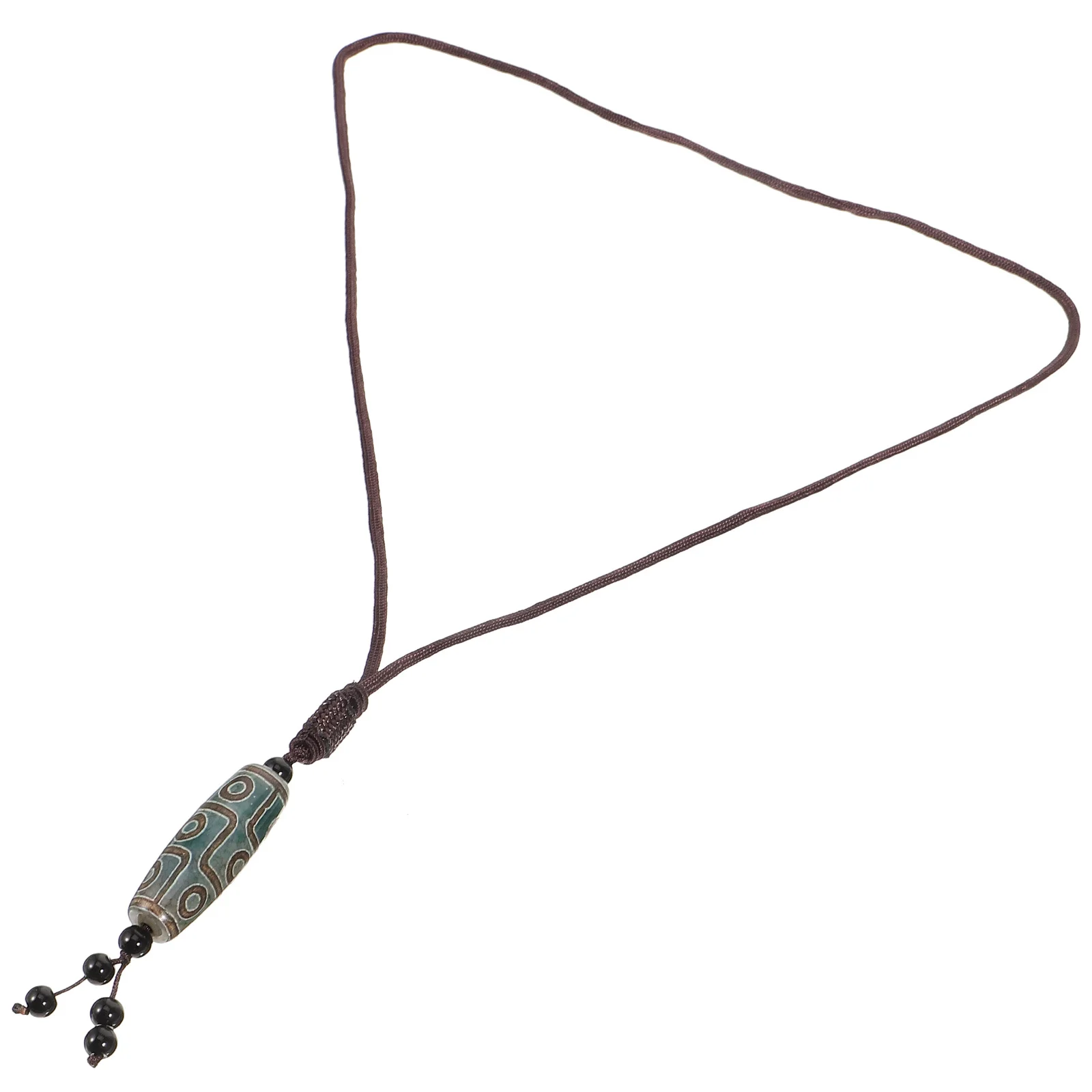 

Ethnic Style Tibetan Pendant Necklace Agate Bead Jewelry for Women Versatile Easy to Match Different Outfits Gift