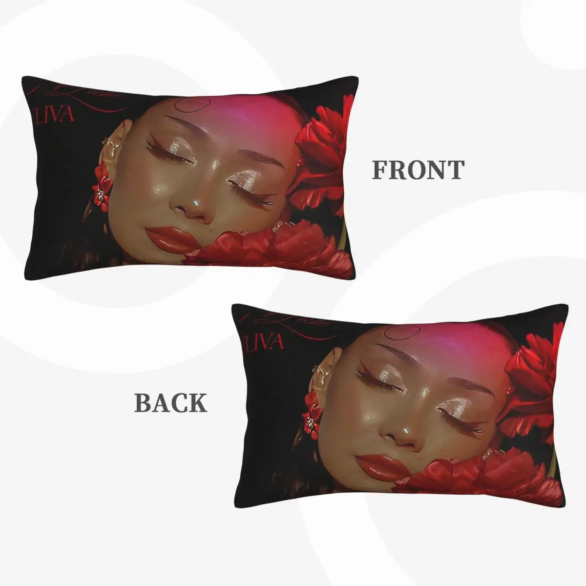Ayliva In Liebe Rectangle Pillowcase Cushion Cover Decor Bedroom Bed Home Comfort Throw Pillow