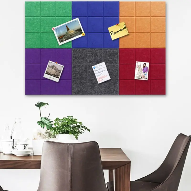 2024 New Felt Message Board Bulletin Board Nordic Style Felt Board Tiles Household Felt Wall Background Wall Photo Display Board