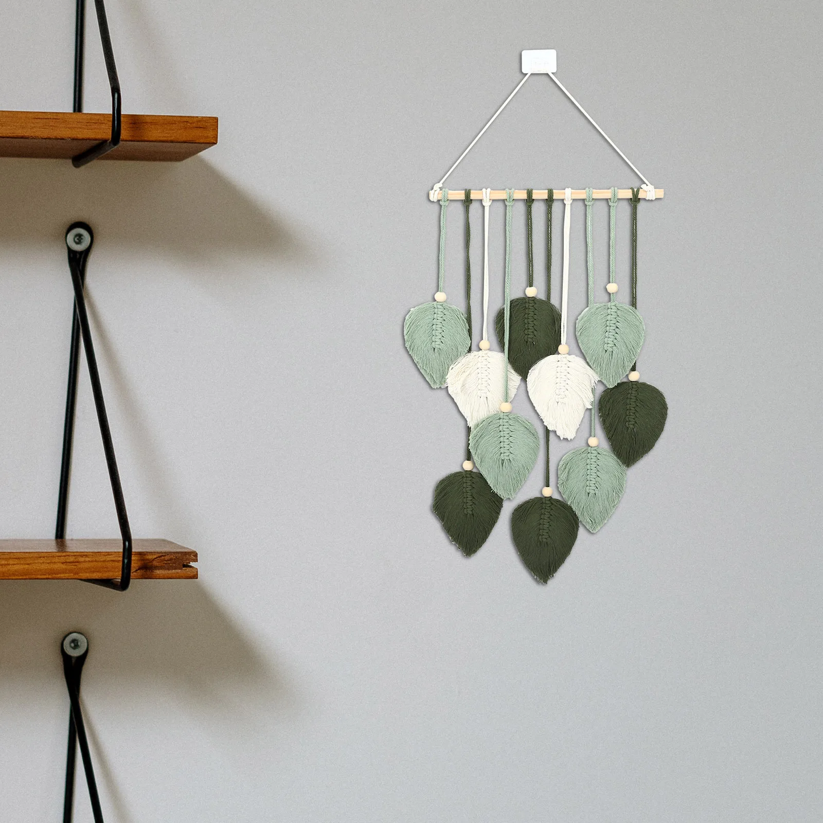 Bohemian Leaf Tapestry Wall Hanging Fine Crafted Macrame Decor Nursery Bedroom Living Room Wall Art Holiday Home Decoration