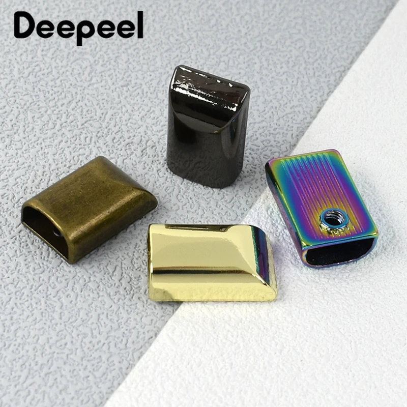 5/10Pcs Deepeel 9mm Metal Zipper Pull Tail Clip Buckle Bag Strap Ends Lock Clasp Luggage Zippers Cord Stopper Hardware Accessory