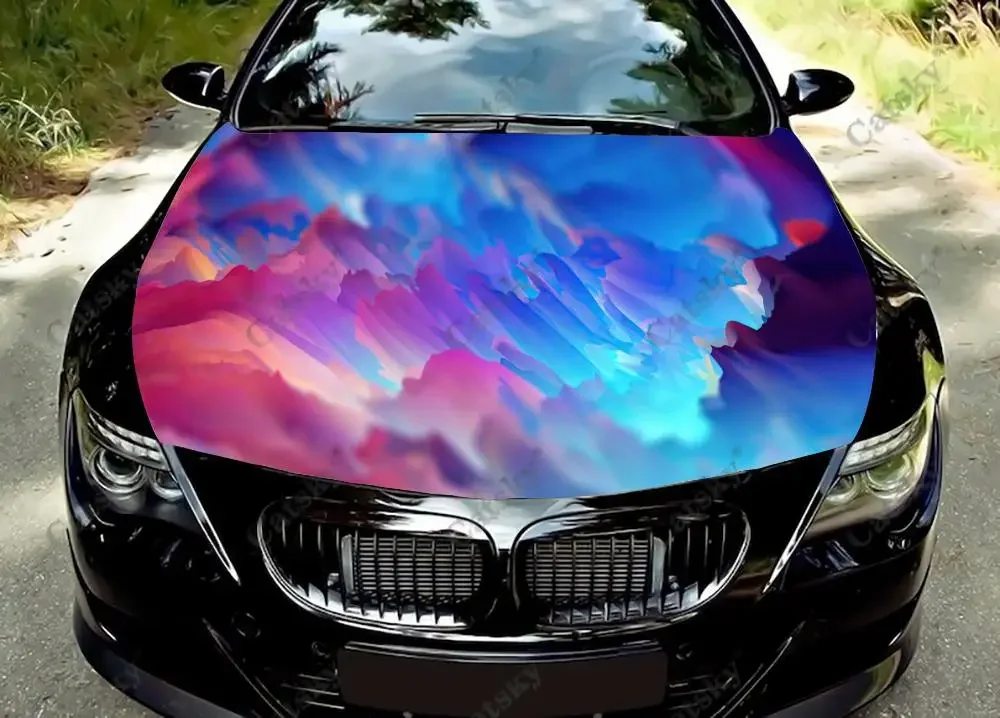 

Color Splash Abstract Car Hood Wrap Color Vinyl Decal Truck Graphic Bonnet Custom Auto Accessories Decoration Protect Stickers