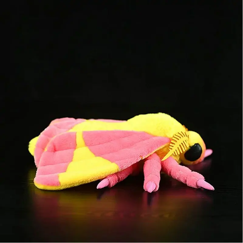 Original Insect Series Dolls Rose Maple Moth Plush Toy Simulation Animal North American Red Maple Moth Doll Kawaii Toy Gifts