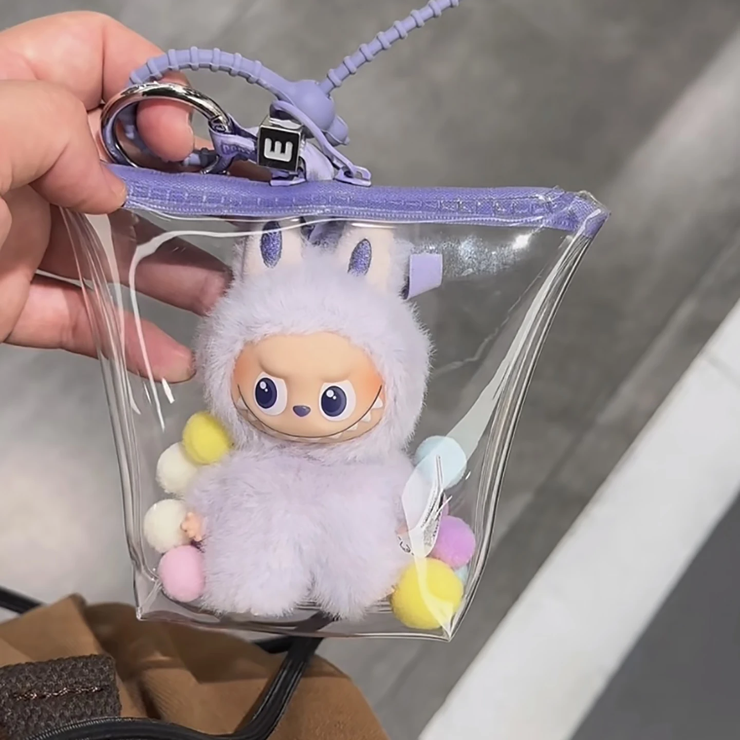 Full Sealed Clear Bag for Pop Mart Labubu 4.0 Mini Doll Love for Pin Series Thick Transparent Dustproof Storage Pouch Case
