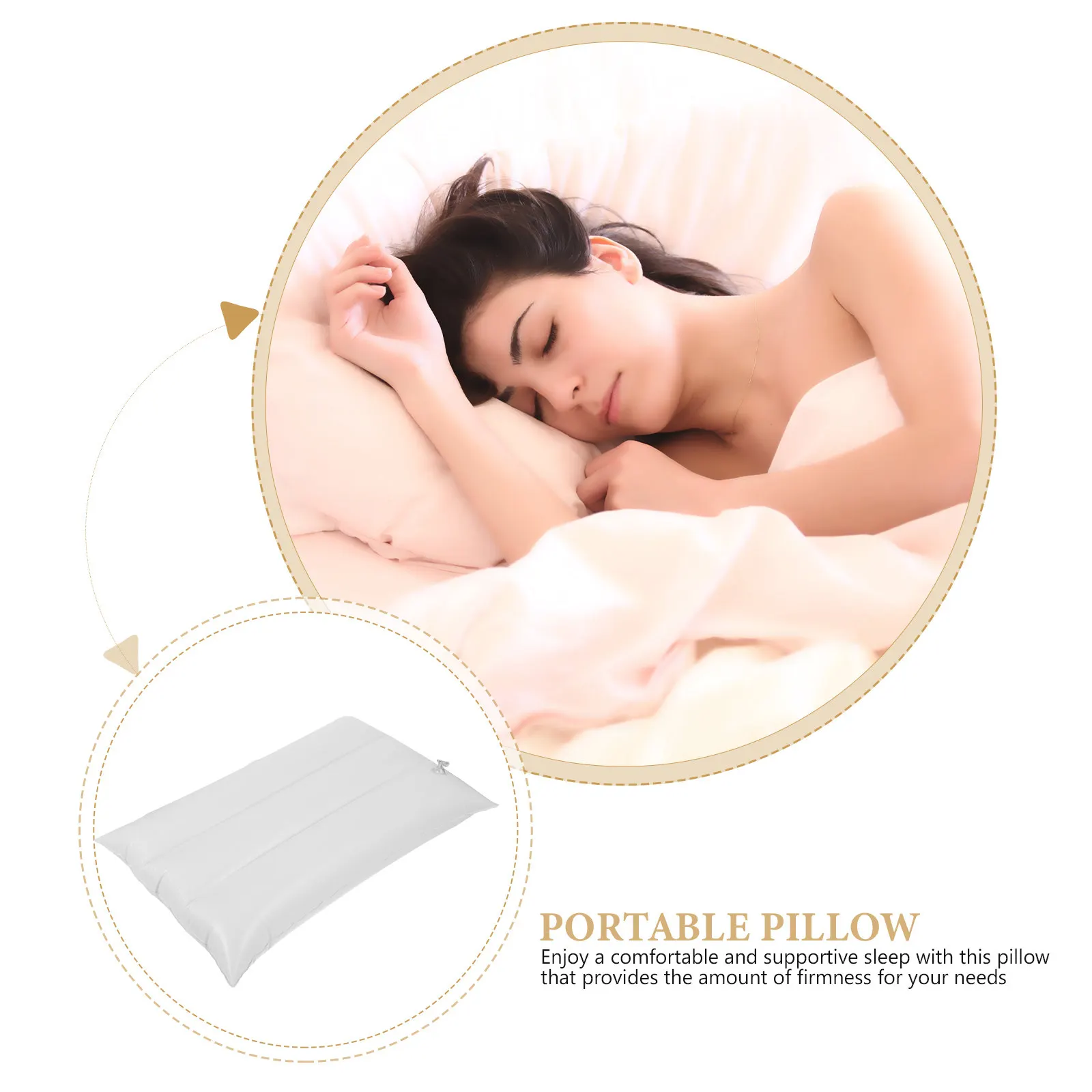 Inflatable Pillow Portable PVC Travel Outdoor Leg Cushion Sleeping Air Pillow Support Air Pillows Beach Pillows for Sand