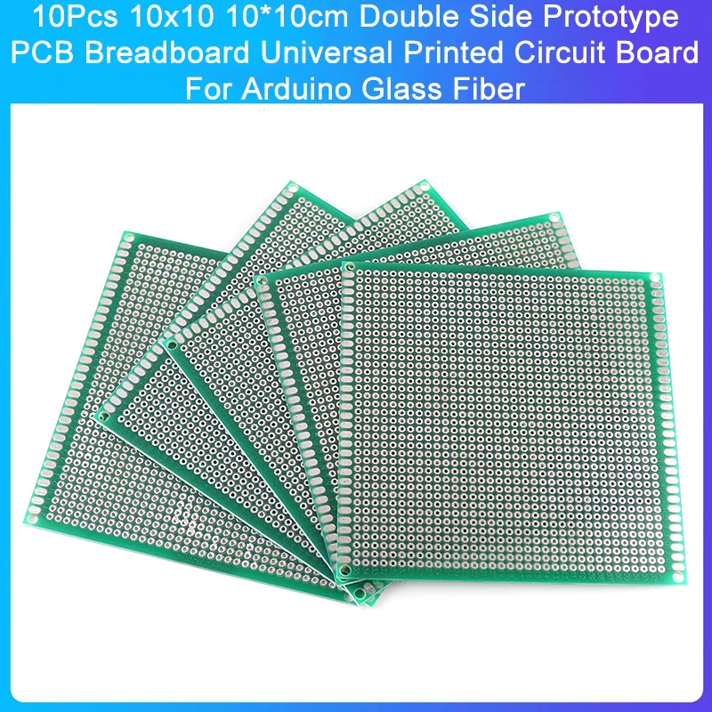 10 قطعة 10x10 10*10 سنتيمتر ضعف الجانب النموذج PCB اللوح العالمي لوحة دوائر كهربائية مطبوعة لاردوينو الألياف الزجاجية