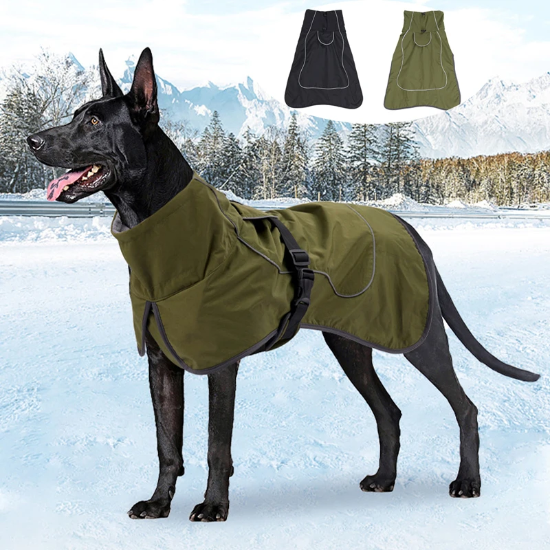 

Winter Warm Dog Jacket Outdoor Waterproof Reflective Pet Coat for Medium Large Dogs Vest Labrador Doberman Clothes Pet Clothing