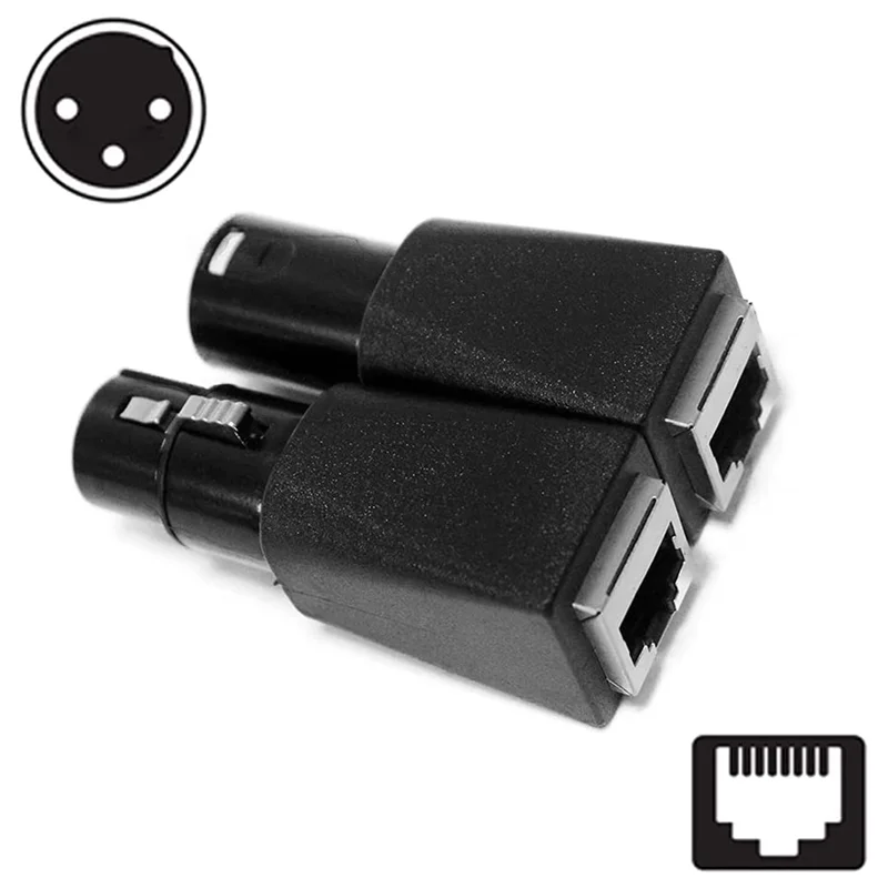 موصل AA84 DMX إلى RJ45 RJ45 إيثرنت إلى 3 Pin XLR DMX مجموعات محولات أنثى وذكر (3PIN 10 أزواج)