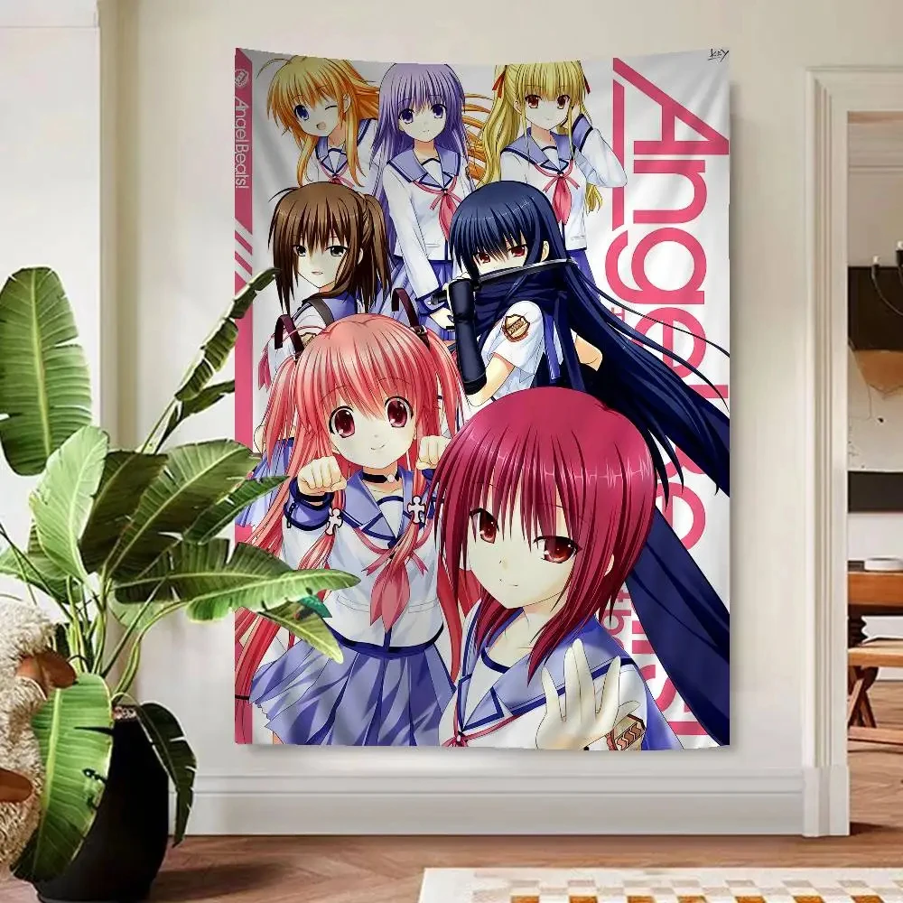 VIKAMA Anime Girl Guitar Tapestry Wall Hanging, 6 Designs, Wall Decor for Bedroom Living Room Dorm