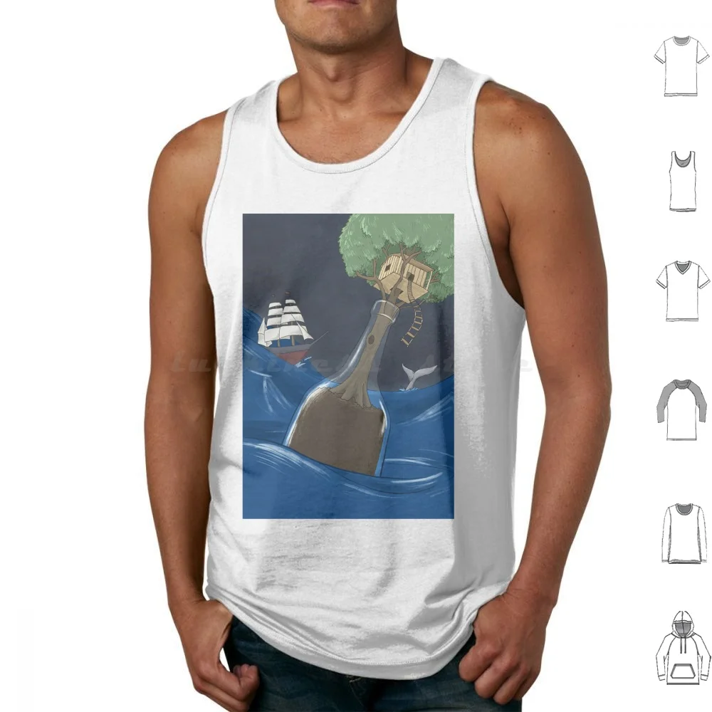 Correspondence Tank Tops Vest Sleeveless Correspondence A Fiction Levi The Poet Treehouse Tree House Ship Whale Sea Ocean Note