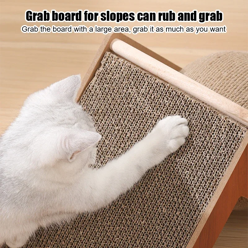 Cat Scratching Post Room Board Scratch-resistant Scratcher Pet Toy Kitten Interesting Toys Floor Funny Ball Scraper Accessories