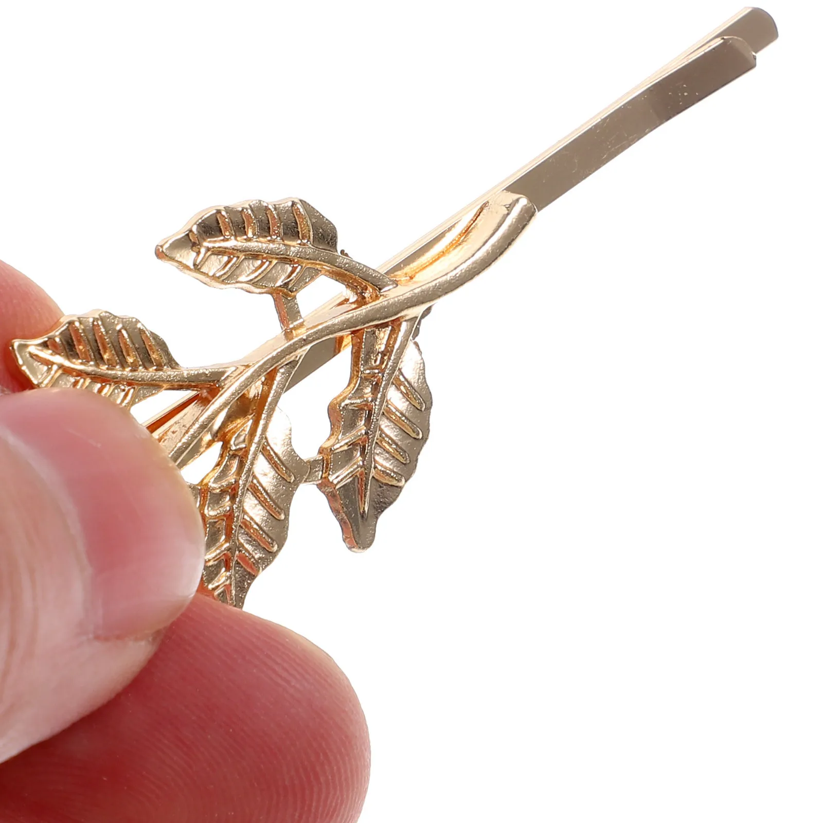 

8pcs Leaf Shape Clips Elegant Bridal Bobby Pins Durable Alloy Decorative Hair Accessories For Women Wedding Styling Thick Hair