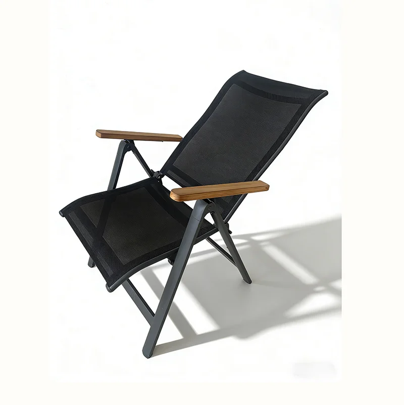 Modern Waterproof Lightweight Metal Folding Chair Comfortable Space-Saving Stackable Eco-Friendly Outdoor Garden Dining Hotel