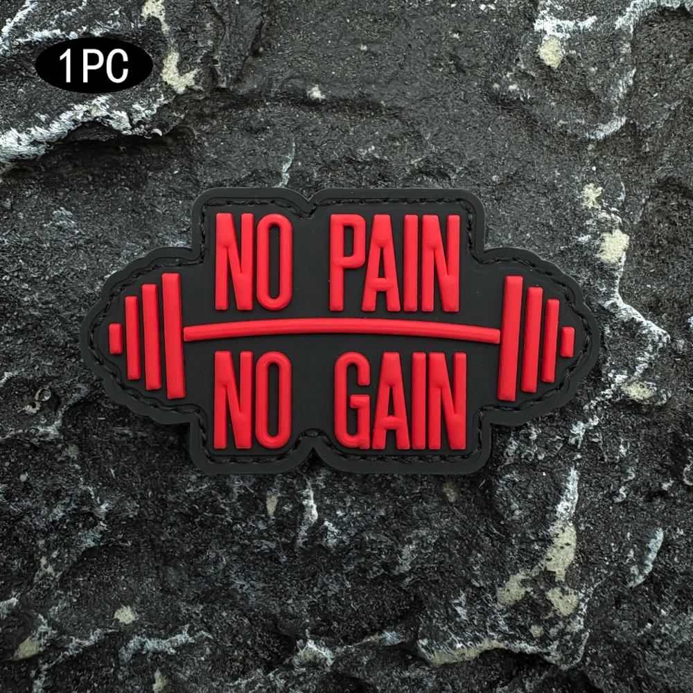 Dumbbell and Barbell 3D Embossed Arm Patches, Pvc Material Patch Badges, Glow-In-The-Dark Clothing, Backpack, Hat, Canvas Bag Decoration Patches, Fabric Appliques, Includes Felt Backing