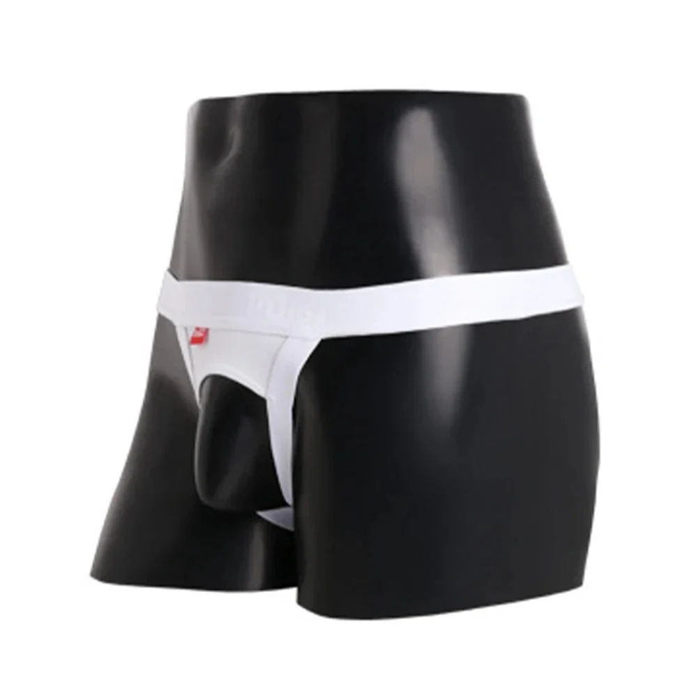 

Men's Low Rise Cotton Jockstrap Underwear Hollow Open Crotch Breathable Stretch Sexy Slim Hip Athletic Intimate Briefs