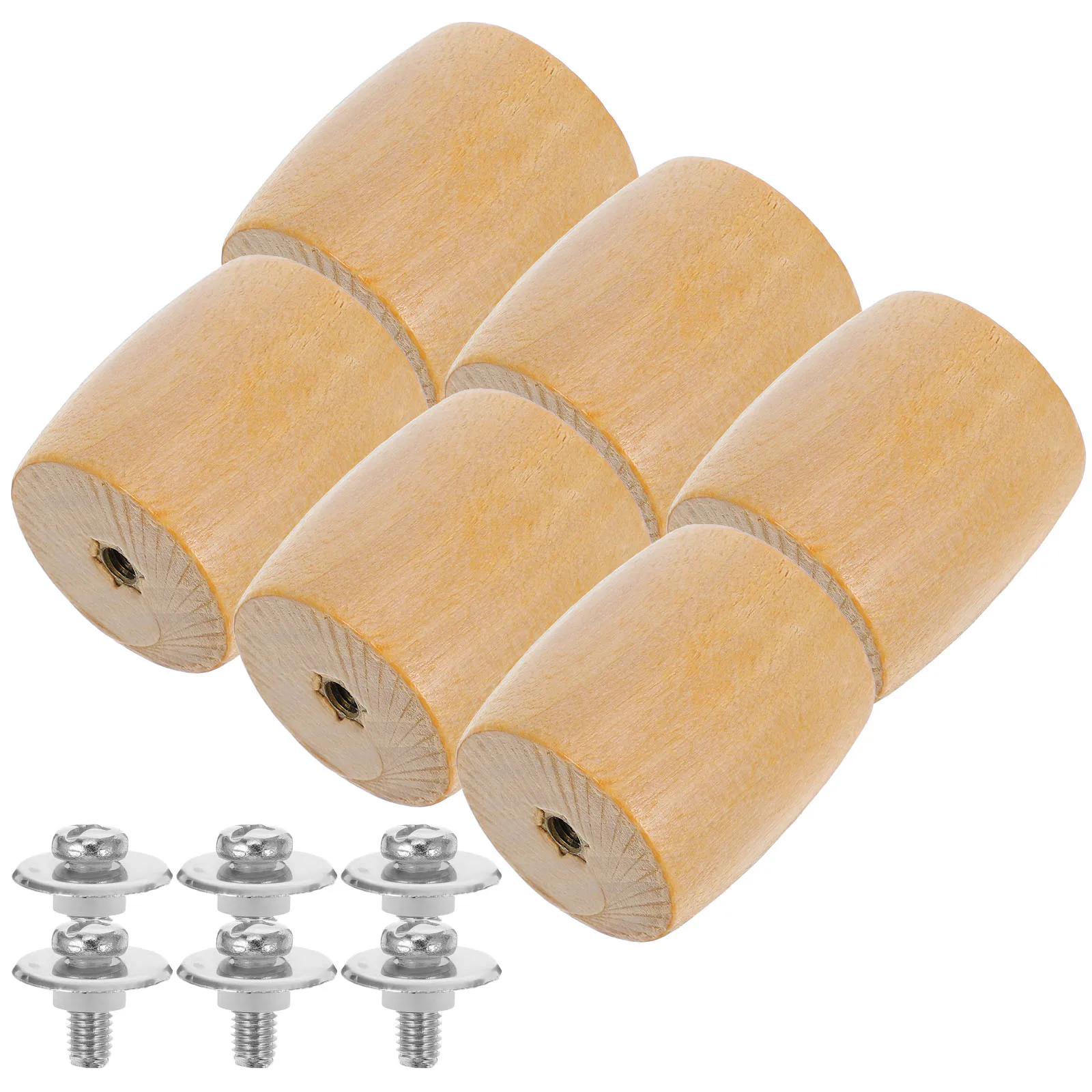 

6Pcs Universal Pot Lid Handle Replacement Wood Knobs Pan Cover Grip Heatproof Cookware Accessories Pot Lid Wood Knob