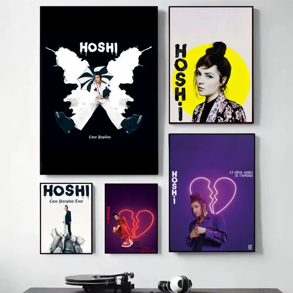 H-HoShi-I Painting Calligraphy Self Adhesive Wall Art Waterproof Print For Bedroom Living Room Hallway Home Decor