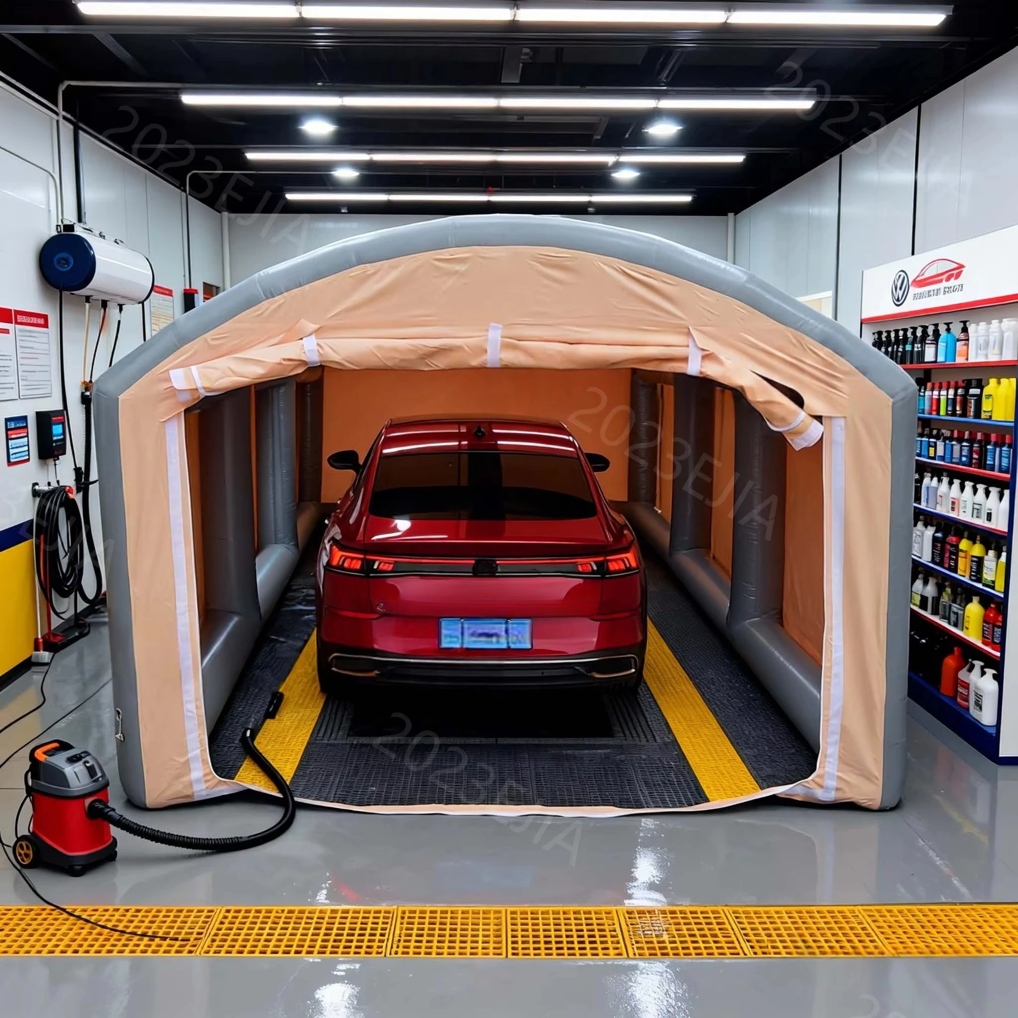 Custom Logo Inflatable Portable Car Garage PVC Inflatable Car Tent Protective Advertising Inflatable Air Car Cover Vehicle Tent