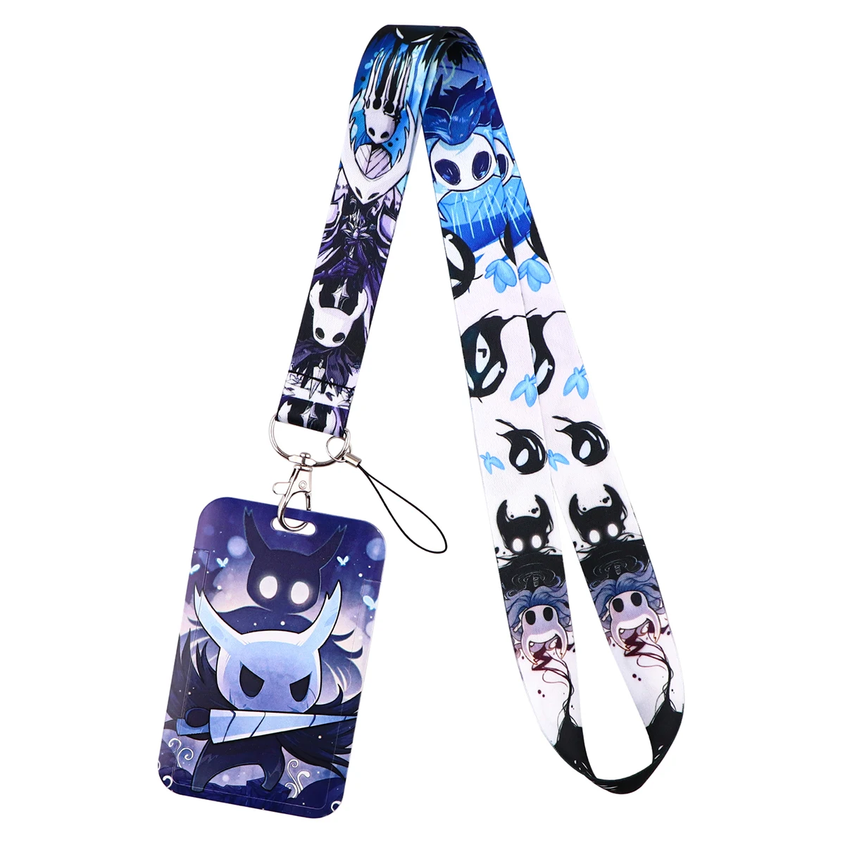 Hollow Knight Anime Game soporte para credentistas, cordones para llaves, correa para el cuello, insignia de tarjeta, llavero de gimnasio, accesorios