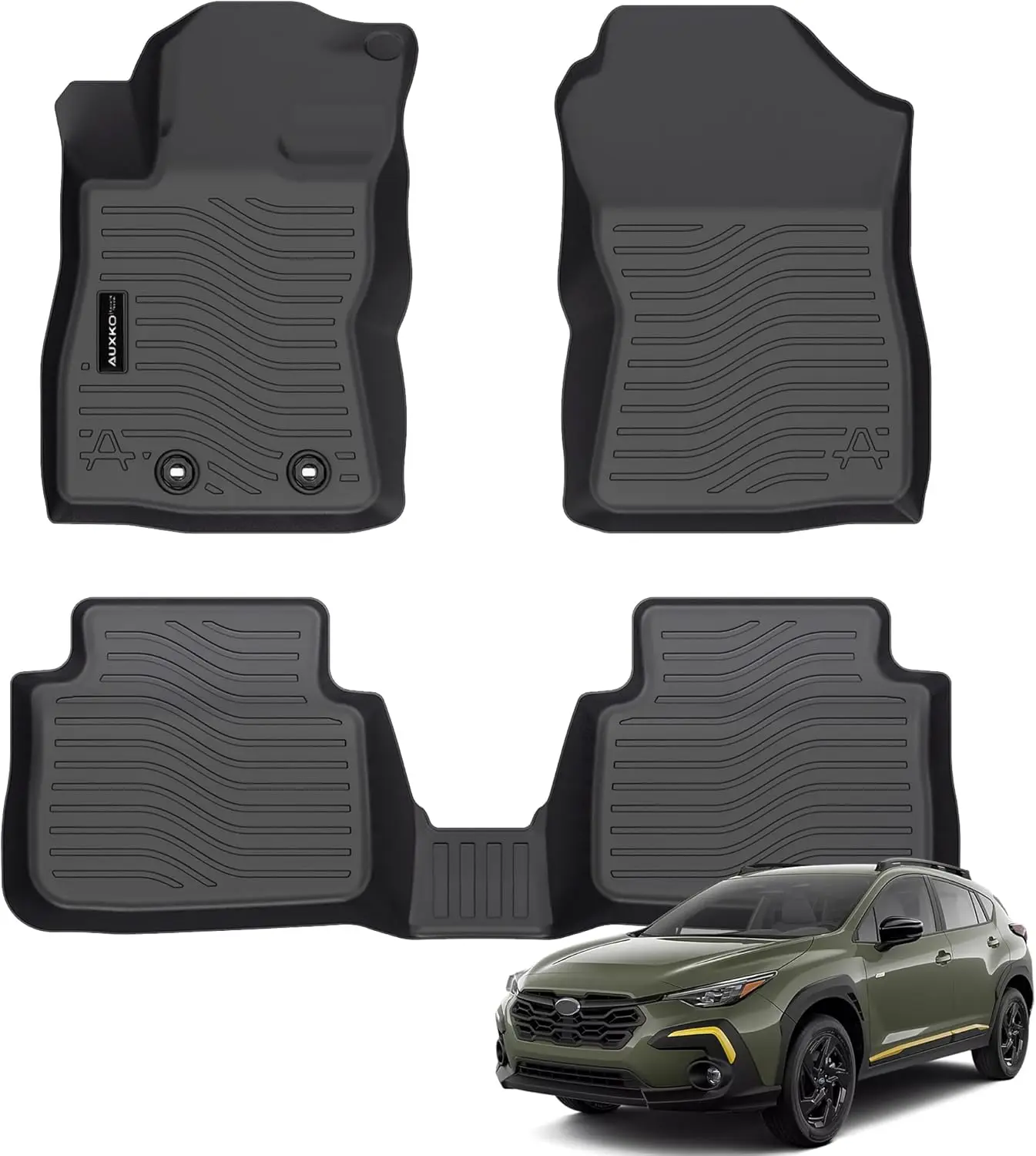 

All Weather Floor Mats for Subaru Crosstrek 2024-2026 & Impreza 2024-2026 TPE Liners 1st & 2nd Row