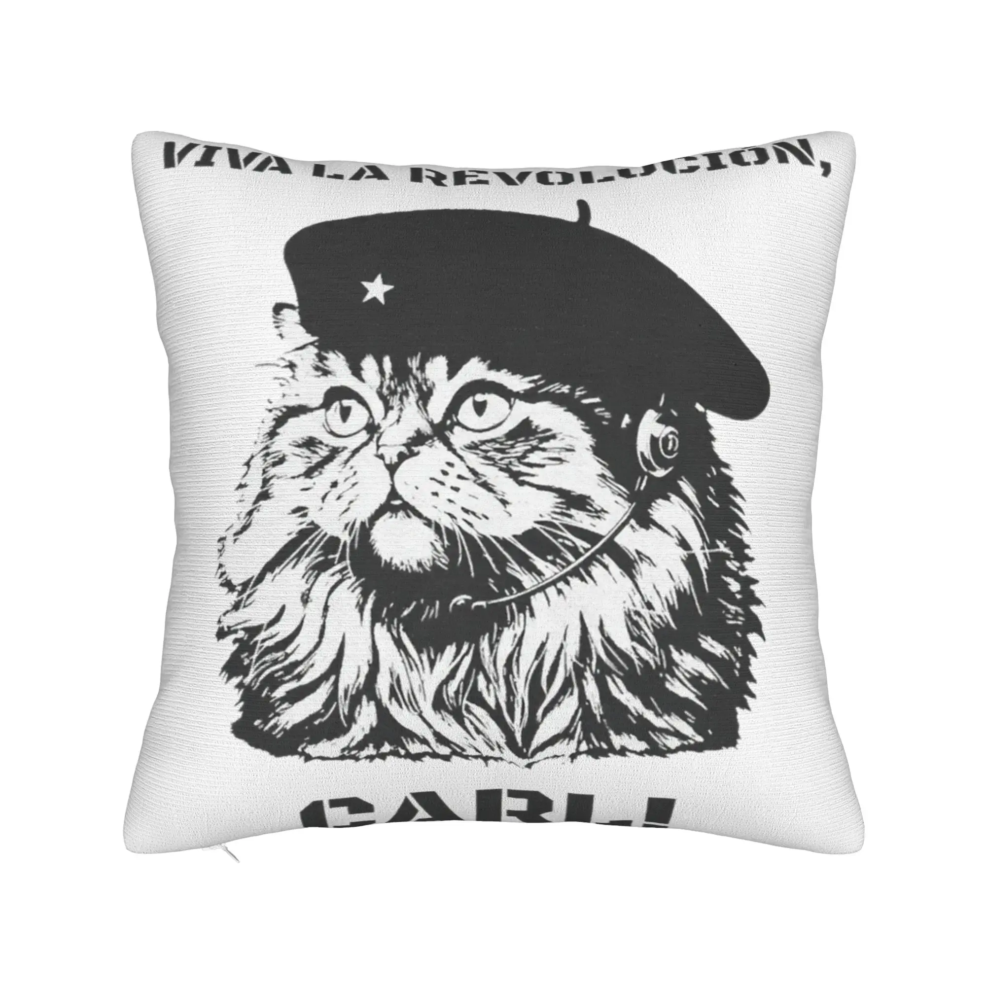 Viva La Revolution Carl Cat Lover Pillow Cover Accessories Printing Cushion Cover Gift  Pillow Case Cover Home Multi Size