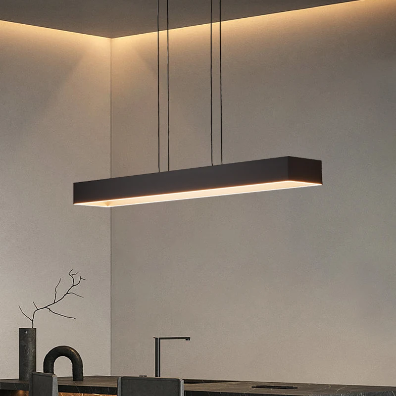 كلمة واحدة الحد الأدنى غرفة الطعام الثريا الحديثة شريط طويل طاولة طعام مصباح غرفة الطعام الفاخرة طاولة بار مصباح مكتب الخفيفة