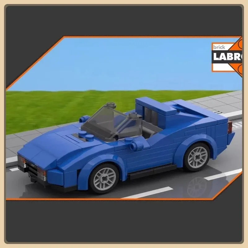 

MOC-32954 Автомобиль из строительных блоков, городской автомобиль, синий классический фильм, спортивный автомобиль, гоночная модель, креативный подарок, набор строительных блоков-головоломки