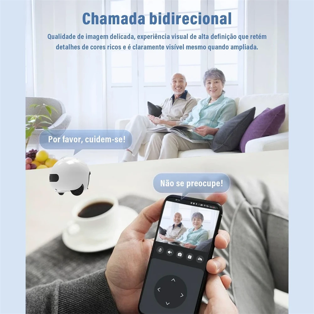 روبوت مراقبة رفيق الحيوانات الأليفة الجديد يمكن أن يتحرك كاميرا المنزل اللاسلكية الذكية عالية الدقة