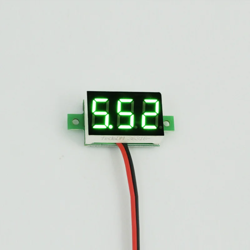 LED Digital Display Voltímetro Cabeça, 2 Linhas, 3 Posições, Detecção de Tensão, 5V, 12V, 24V, 5V, 12V, 24V