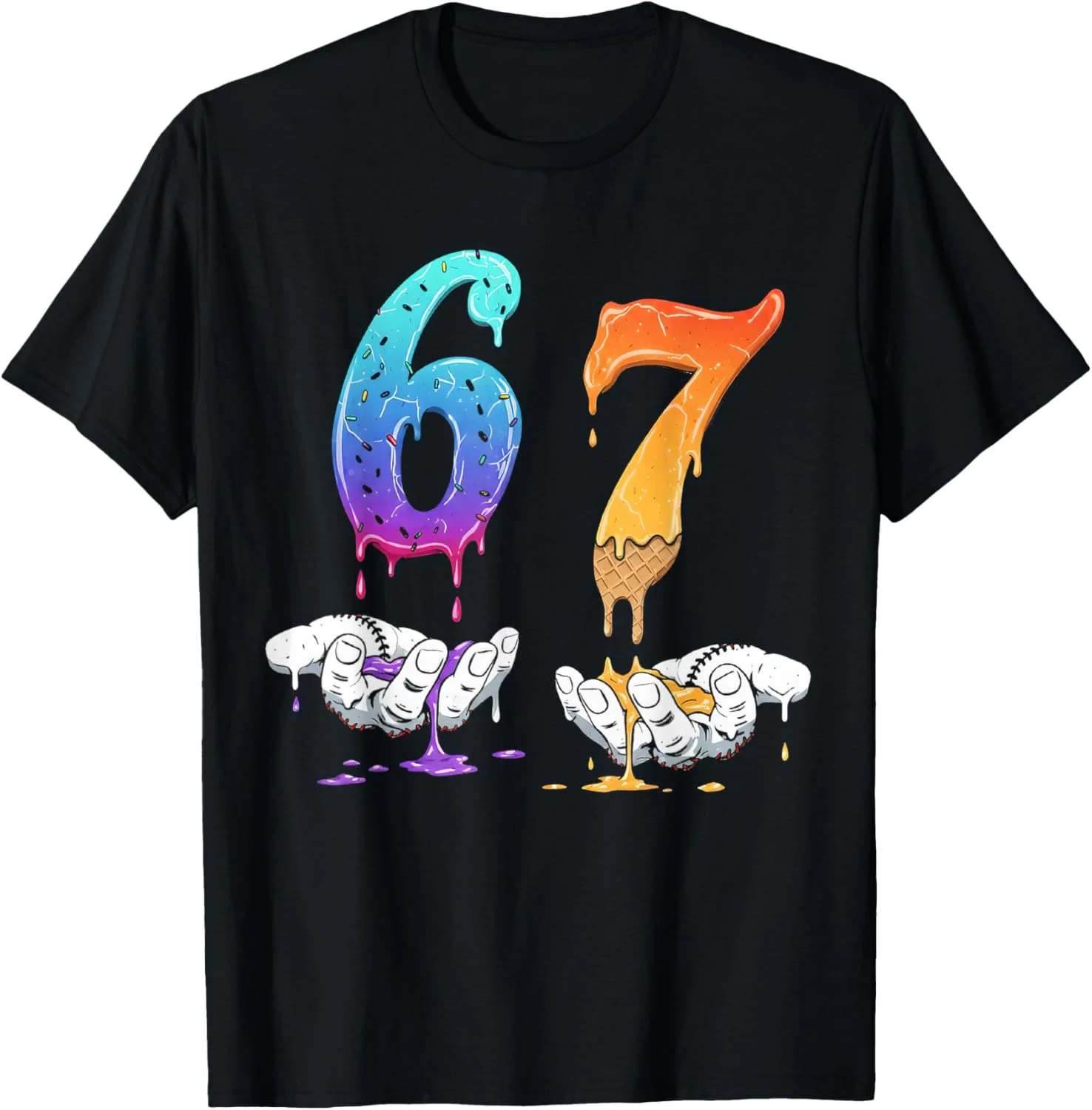 Six Seven Funny Meme Drip Lässiges Mode-T-Shirt für Männer, Damen, Jungen, Kinder, Eltern und Kinder, Baumwolle, Kurzarm, Kinder-T-Shirt – Detail 5