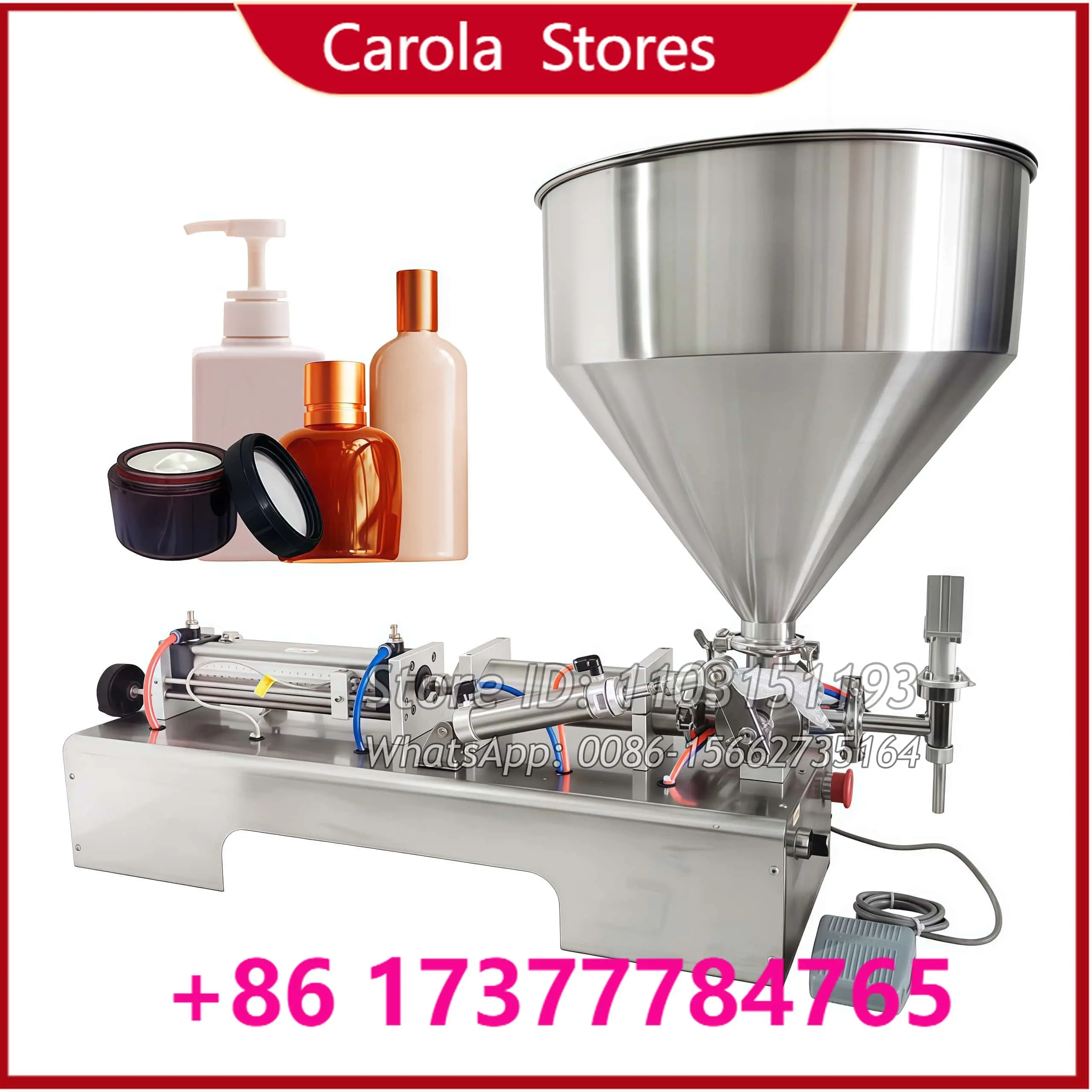 Pneumatic 5-5000 g Liquid Paste Filler Honey Sauce Jam Cream Shampoo Lotion Filling Machine Peanut Butter Filling Machine