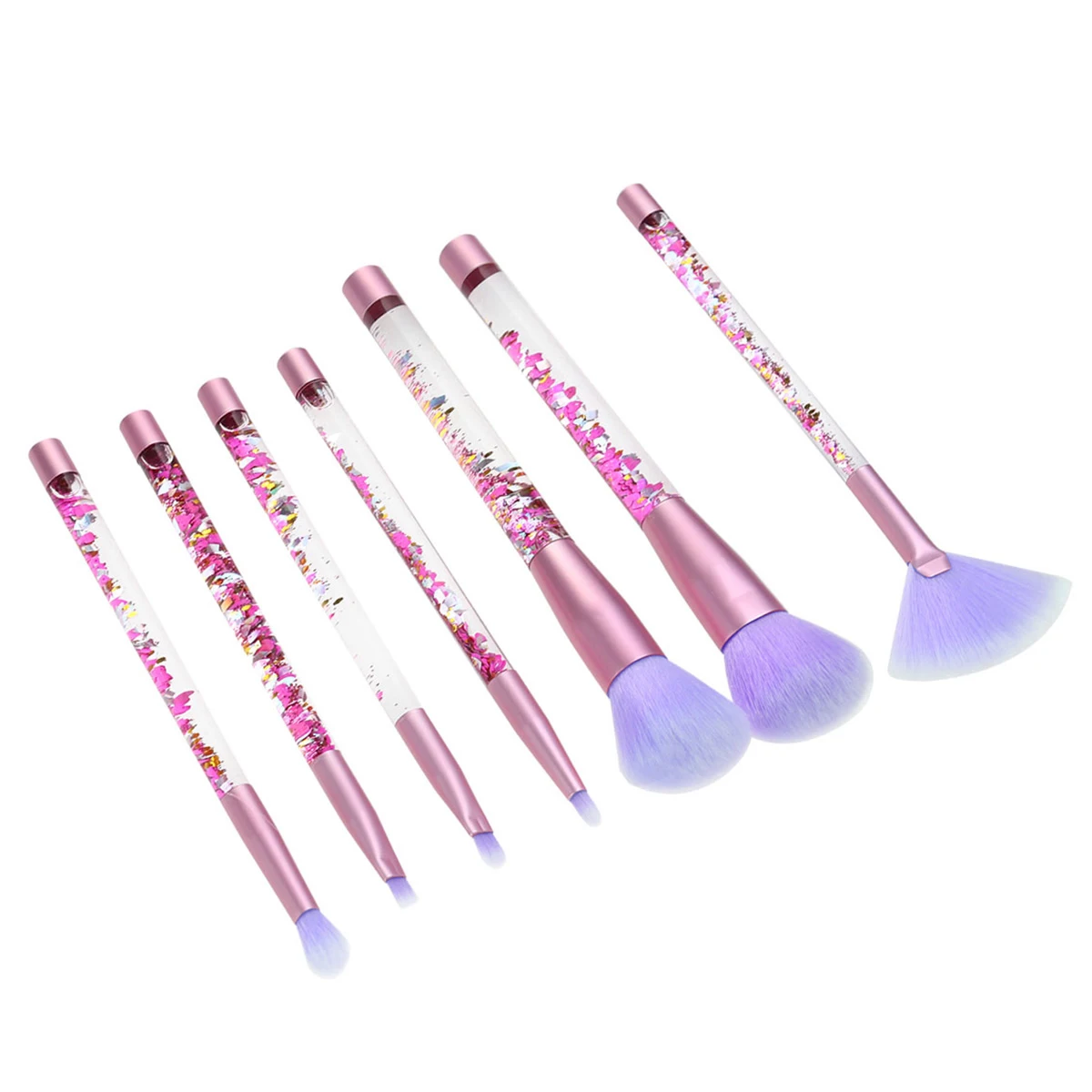 

7Pcs Brush Set Professional Makeup Brushes Crystal Handle Powder Brush Kit for Women Daily Use Gift Makeup Set