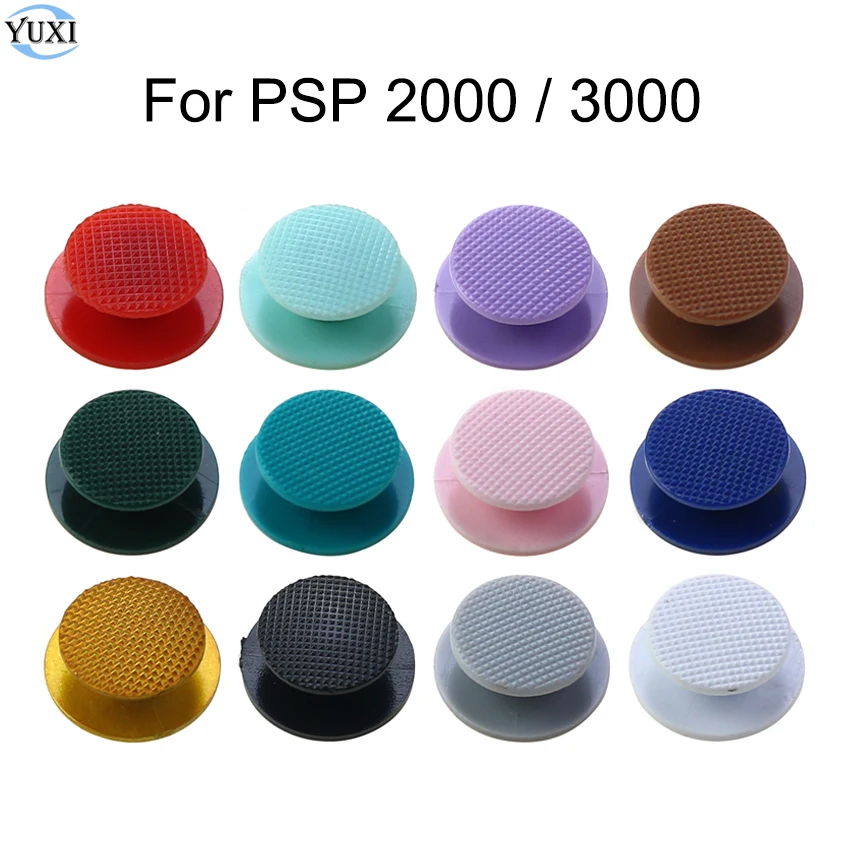 YuXi 1pc For PSP 2000 3000 Joystick Cap Cover Button Repair Part For PSP2000 Slim PSP3000 Console Analog Thumb Stick Caps