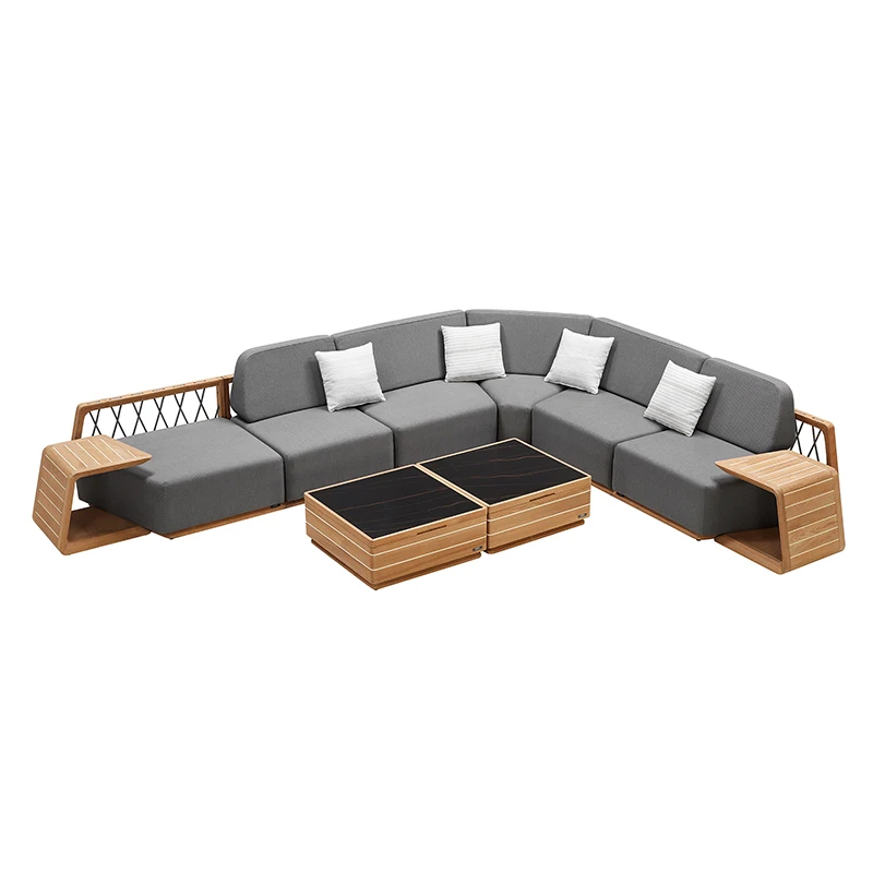 Sofa, Courtyard, Outdoor Balcony, Sun Protection, Anti-corrosion Wood Furniture Combination, Garden Leisure Lounge Chair
