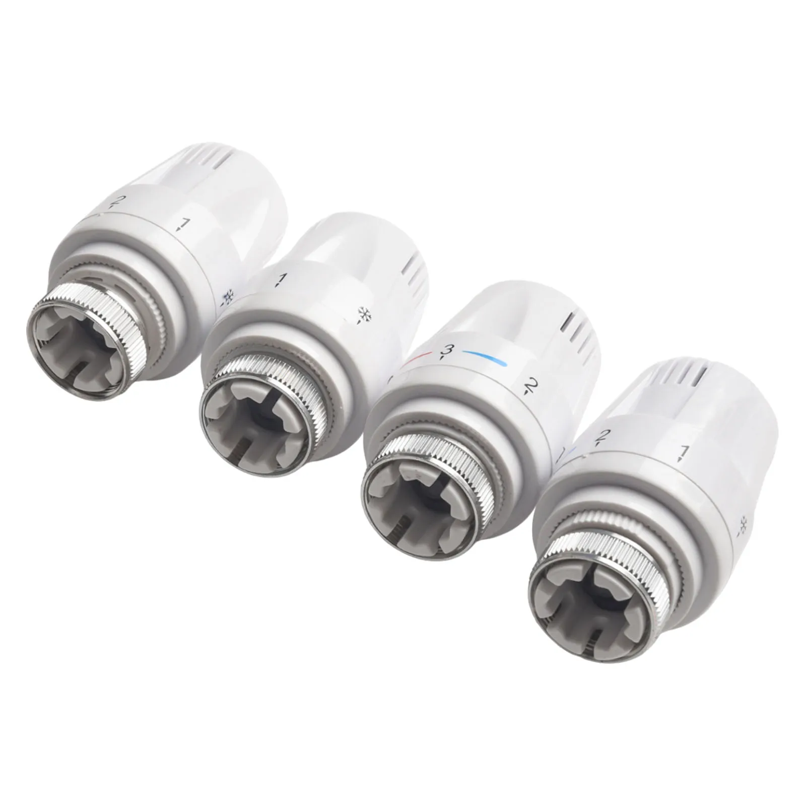 4pcs Thermostatic Thermostatic Radiators Head Adjustable Valve Heating Anti Freeze Protection Temperature Regulation M30x1.5