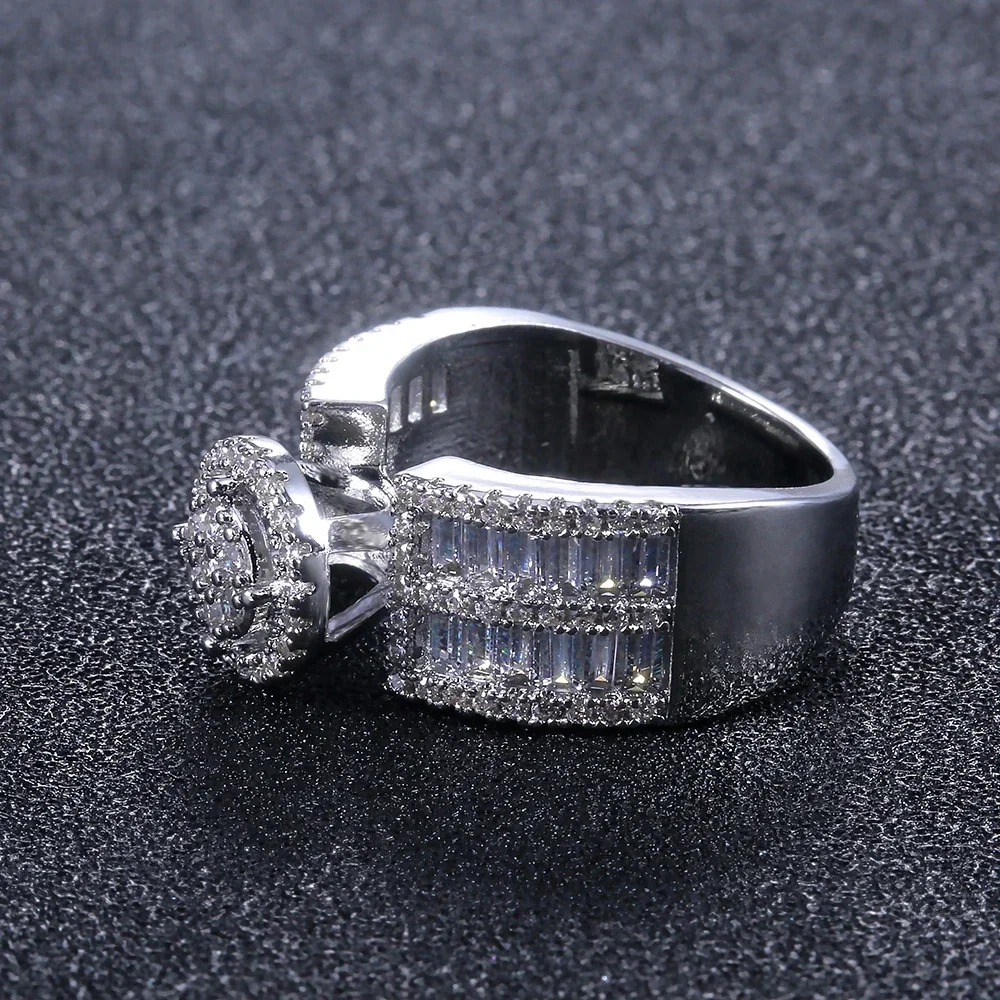 2024 Luxury New Stylish Proposal Rings For Women With Micro Paved Wedding Engagement Rings Wholesale Lots&Bulk Rings