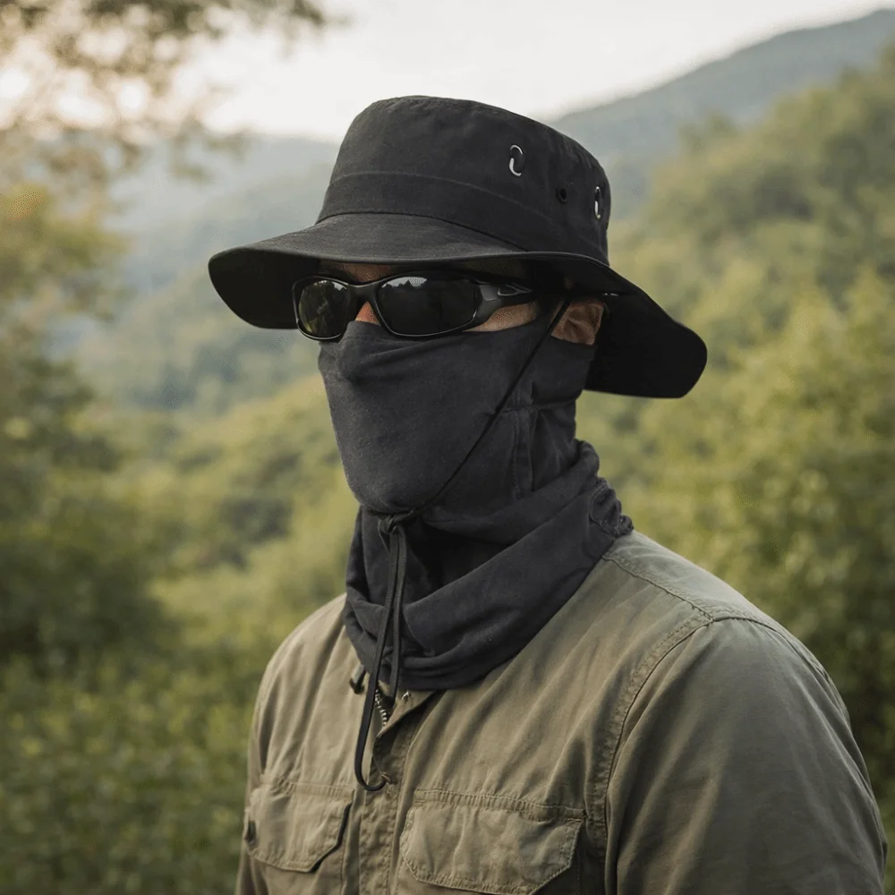 

Quick Dry Men Sun Hat Sun UV Protection Foldable Fishing Cap with Neck Cover Soft Material Full Face Mask Summer Outdoor
