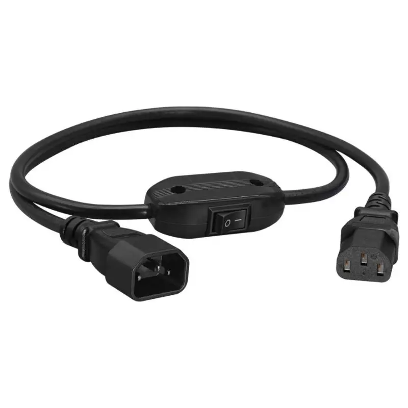 R53C C14 to C13 Power Extension Cable with Switches Power Supplies for Computer Printer