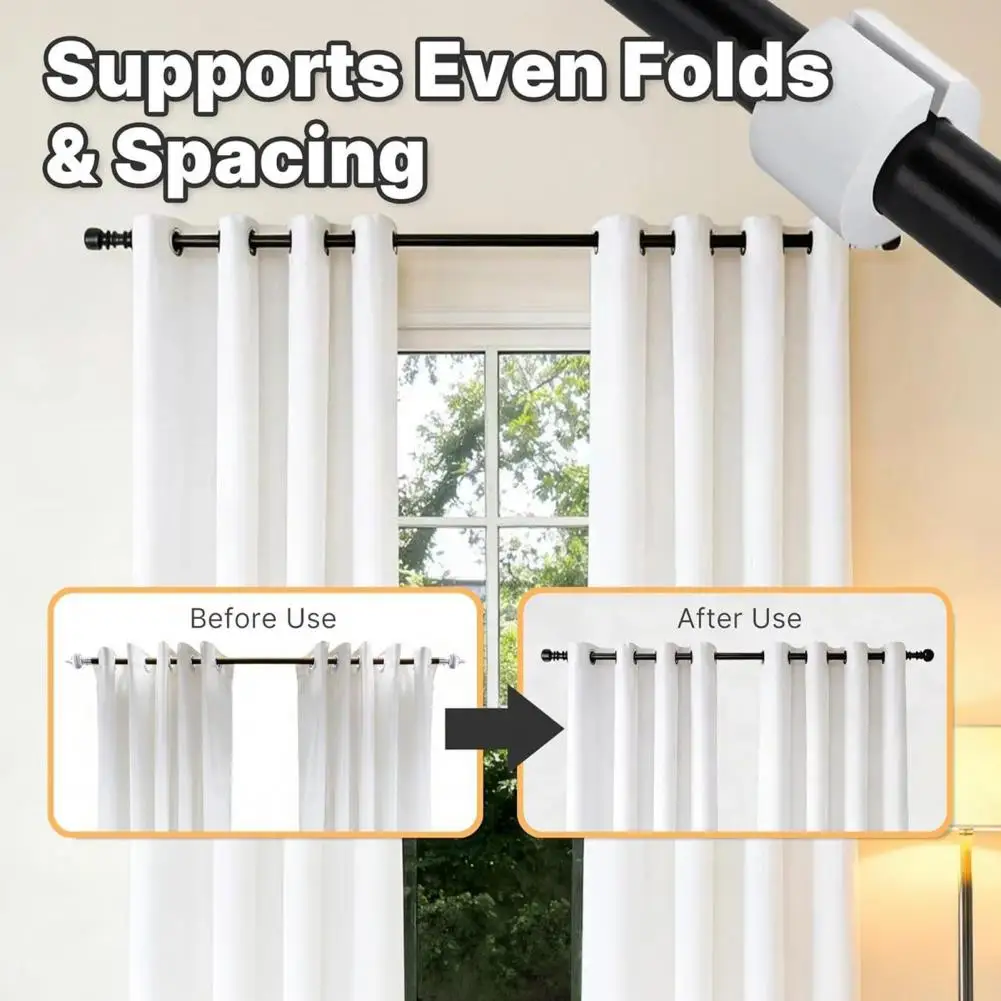 5/10 Peças Espaçadores de Cortina em Espuma EVA, Rolos Modeladores de Cortina 50/85mm, Acessório para Varão de Espaçamento Uniforme, Espaçador de Cortinas para Casa e Escritório
