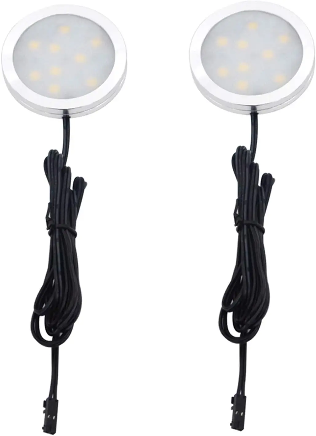 

Одиночный светодиодный светильник для шайбы, комплект освещения для шкафа, комплект освещения для шкафа (2-контактный черный шнур, теплый белый 2700K)