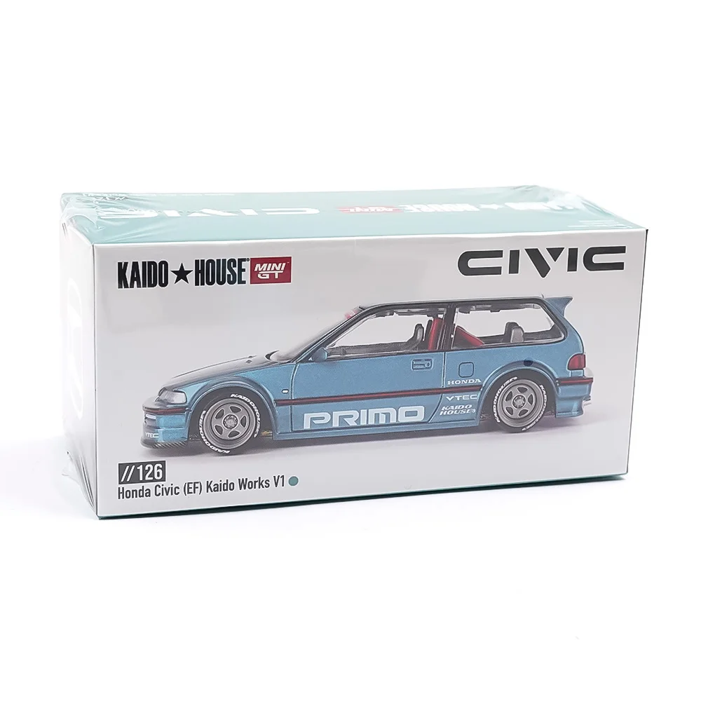 

KAIDO HOUSE 1:64 khmg126 Civic EF Kaido Works V1 blue Alloy car model toys