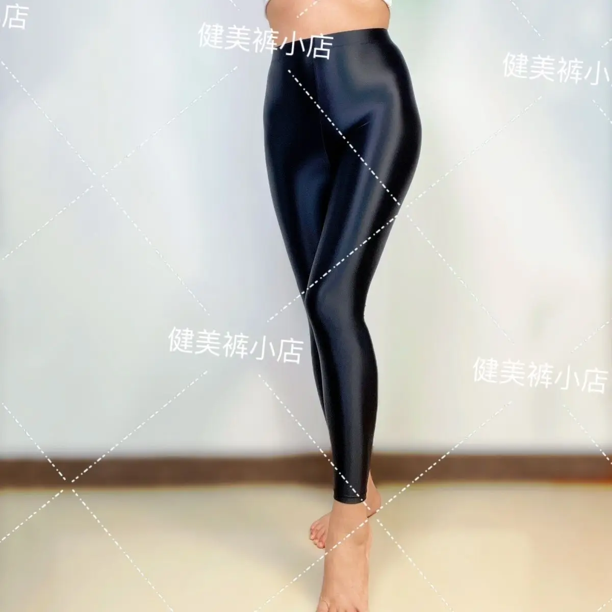 Glossy Women Yoga Leggings Plus Size High Waist Leggings Workout Pants for Gym Tight Bottoms