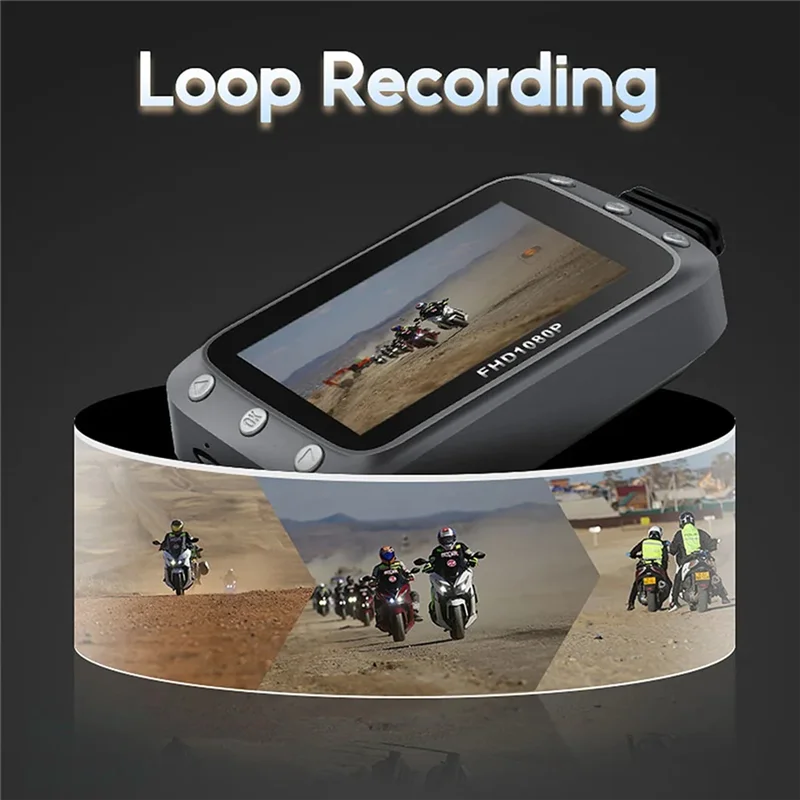 HFES Motorcycle DVR Dash Cam 1080P+1080P Full HD Front Rear View Waterproof Motorcycle Camera GPS Logger Recorder Box
