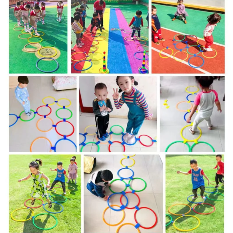 10pcs 내구성 민첩성 훈련 반지 휴대용 축구 축구 속도 민첩성 훈련 반지 스포츠 futbol 훈련 장비