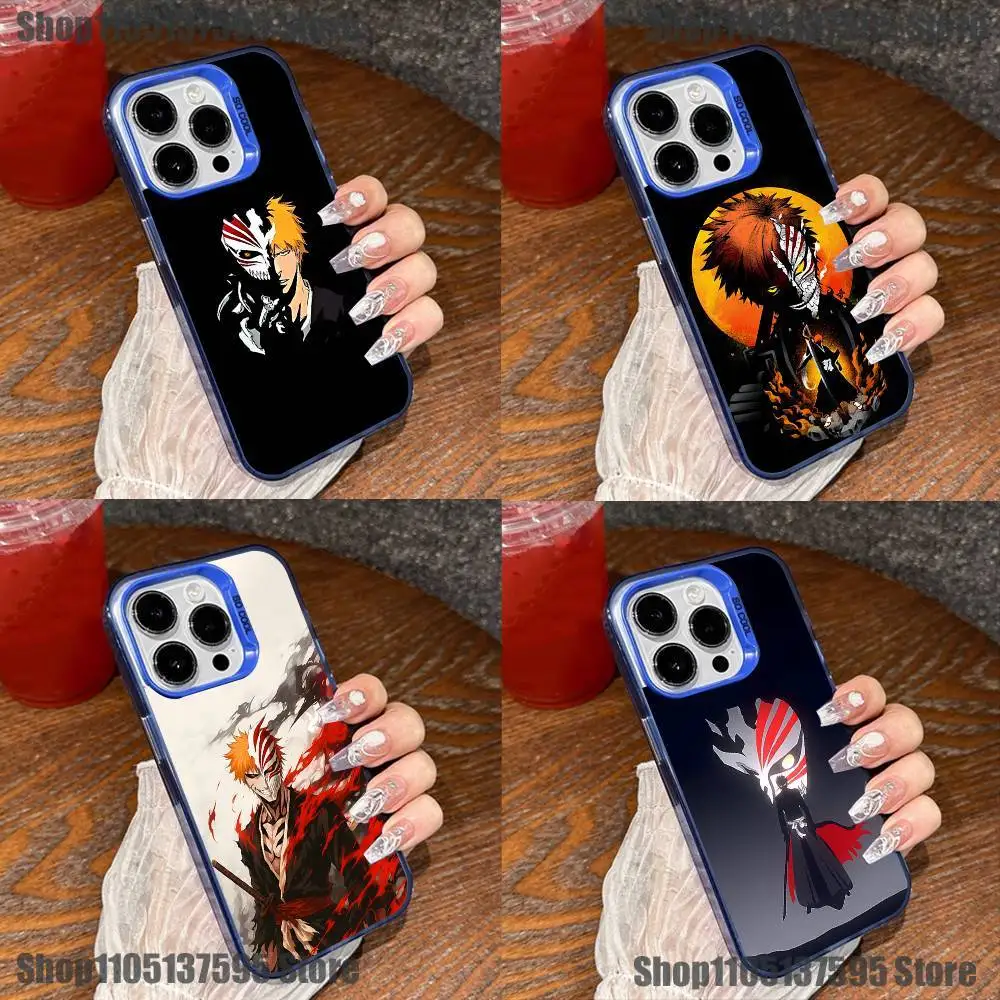 

B-Bleach I-Ichigo Kurosaki Phone Case For iPhone 17,16,15,14,13,12,11,Mini,Pro,E,SE4,XS,MAX Blue Candy Matte Cover